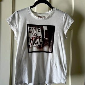 Zadig and Voltaire White, give us hope T-shirt size small